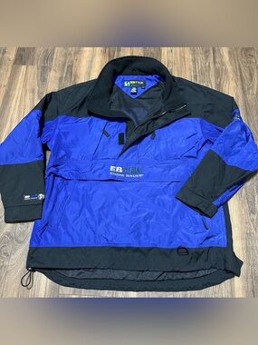 Vintage 90’s Eddie Bauer Ebtek Anorak Pullover 1/2 Zip Ski Jacket Lined L Blue